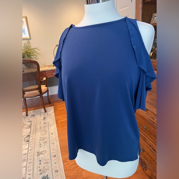 CeCe Cold Shoulder Ruffle Top - Picture 3 of 8